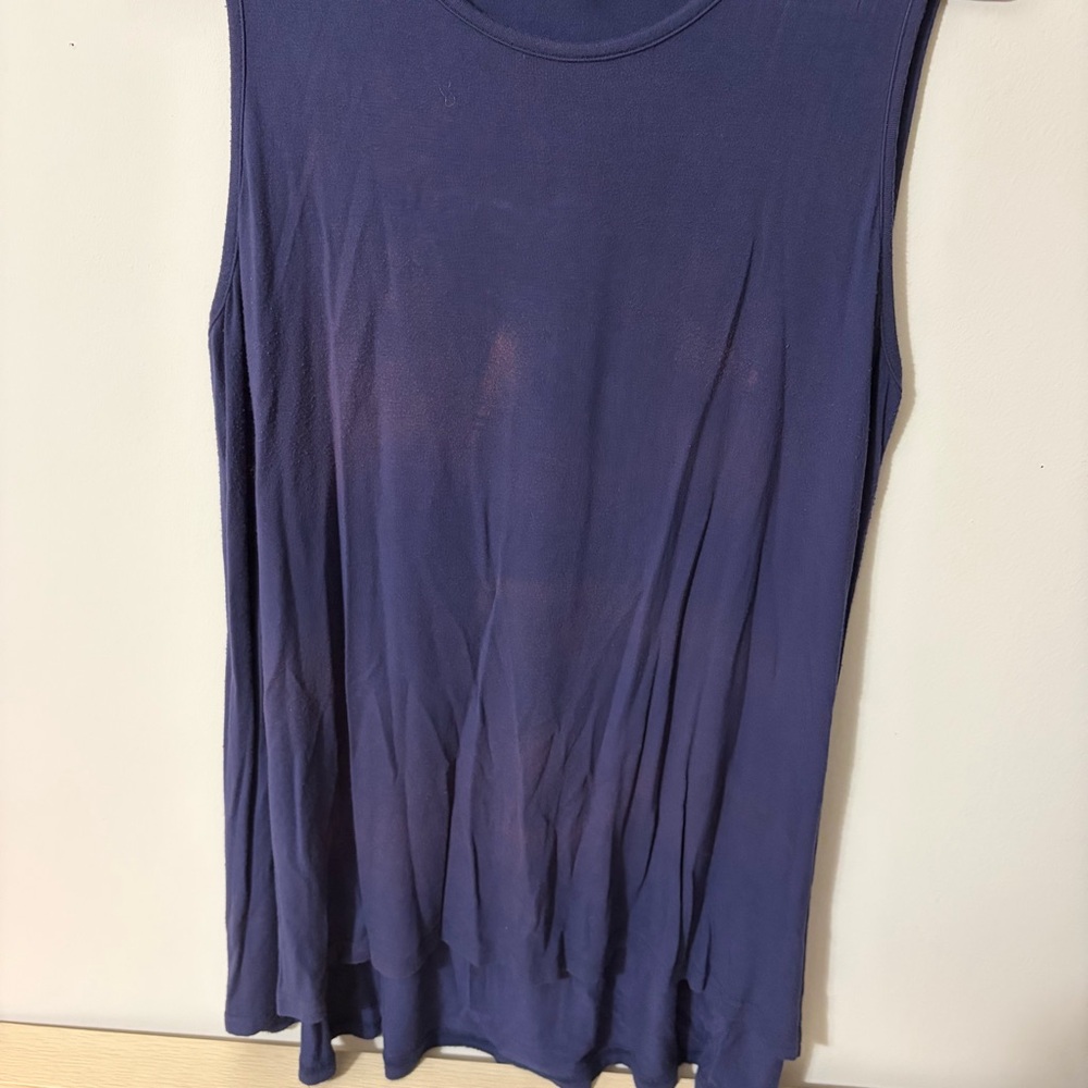 Sleeveless Navy Blue Women's Top - Picture 3 of 3